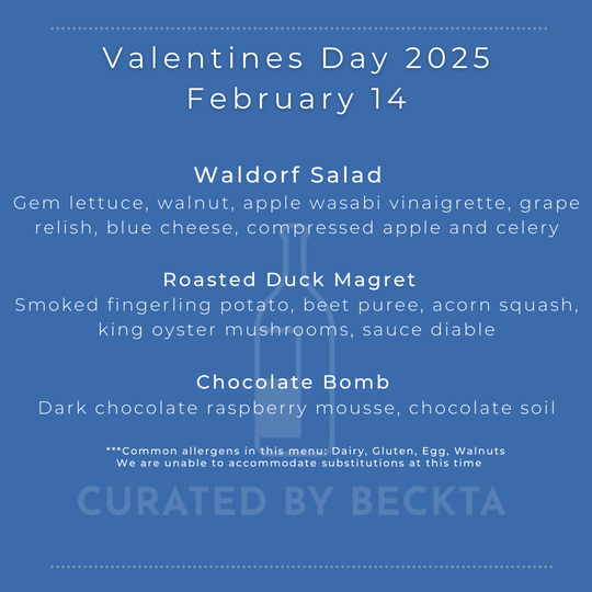 Valentine's Day Three-Course Meal Kit Serves One- AVAILABLE FEB 14 ONLY