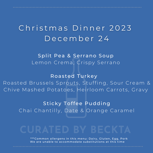 Christmas Three-Course Meal Kit - AVAILABLE DEC 24 ONLY-SERVES ONE