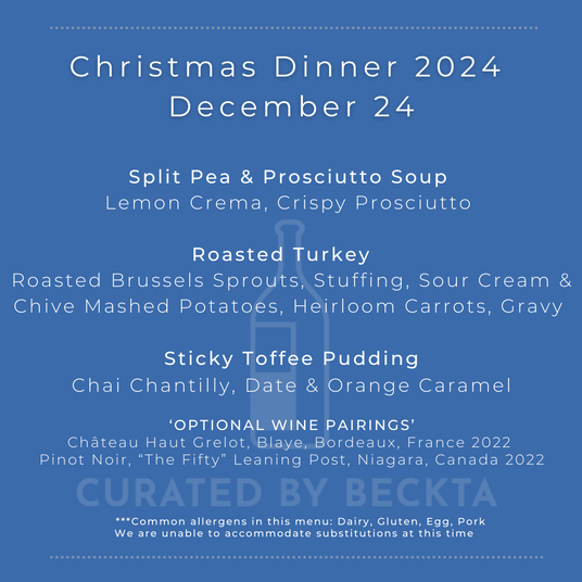 Christmas Dinner for Two Food & Wine Package - AVAILABLE DEC 24 ONLY