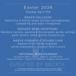 Easter "Dinner for Two" Food & Wine Package - April 5th ONLY