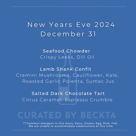 New Year's Eve Three-Course Meal Kit - AVAILABLE DEC 31 ONLY