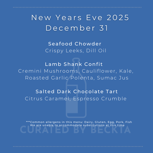 New Year's Eve Three-Course Meal Kit - AVAILABLE DEC 31 ONLY