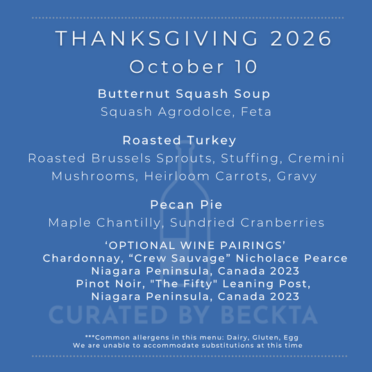 Thanksgiving "Dinner for Two with Wine" - October 10 ONLY