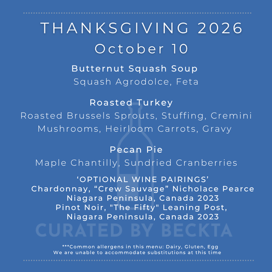 Thanksgiving "Dinner for Two with Wine" - October 10 ONLY