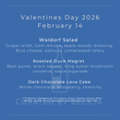 Valentine's Day Three-Course Meal Kit Serves One- AVAILABLE FEB 14 ONLY
